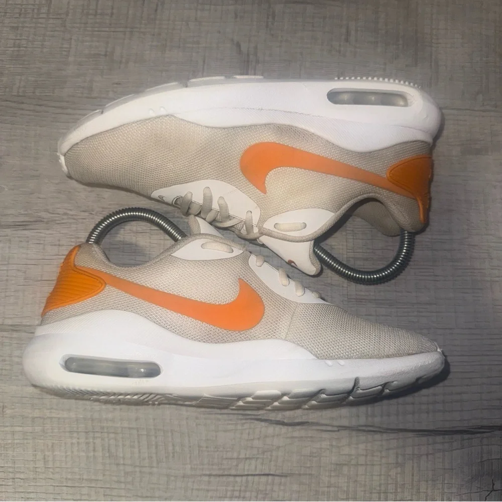 Size 7 - Nike Air Max Oketo White Orange Peel Womans Running Shoes